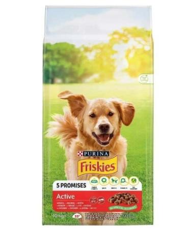 Friskies Active Steak Adult Dog Food 10 Kg - Buy Online on GoSupps.com