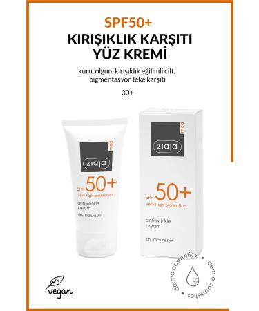 Ziaja Med Spf 50 Anti-Wrinkle Cream Dermatological Formula 50 ml - Buy Online on GoSupps.com