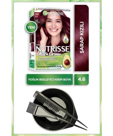 Garnier Nutrisse Ultra Cream Hair Dye 4.6 WINE RED DYEING KIT