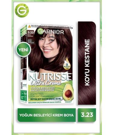 Garnier Nutrisse Ultra Cream Hair Dye 3.23 DARK CHESTNUT DYEING SET - Buy Online on GoSupps.com