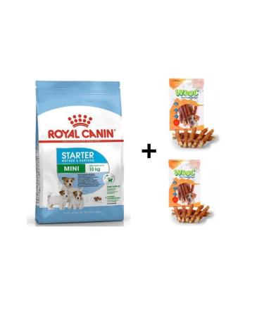 Royal Canin Mini Starter Small Breed Mother and Puppy Dog Food 4 Kg + 2 Wooc Reward 80 Gr