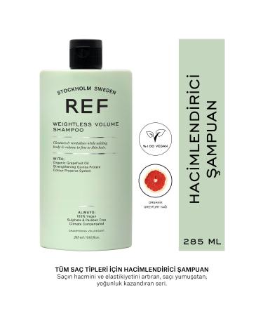 REF STOCKHOLM Weightless Volume Shampoo 285 Ml Volumizing Shampoo for All Hair Types