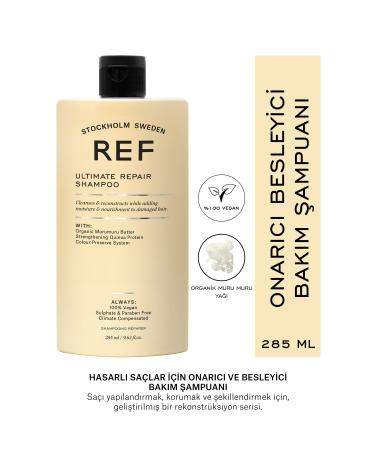 REF STOCKHOLM Ultimate Repair Shampoo 285 Ml Repairing and Nourishing Care Shampoo for Damaged Hair