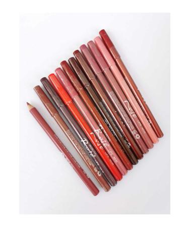 Cosha Beauty Rose 12-Piece Thin Lip Pencil Series New AziKazi