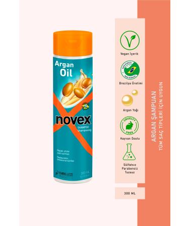 NOVEX Argan Oil - Repairing Argan Oil Shampoo for Damaged and Processed Hair 300ml -