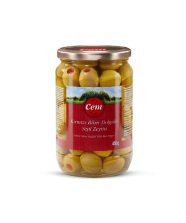 Cem Pepper Stuffed Green Olives 400G 141-160 AD/KG 400G