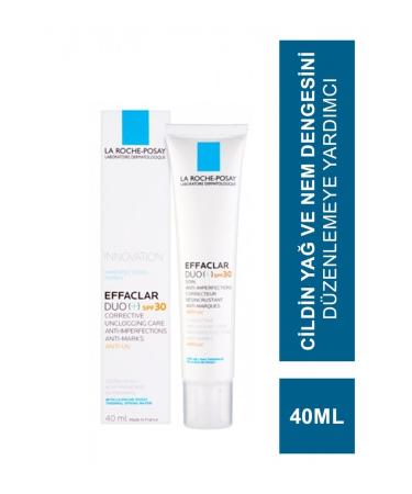 La Roche Posay Effaclar Duo + Face Care Cream with SPF 30 Protection for Oily and Irregular Skin 40 ml