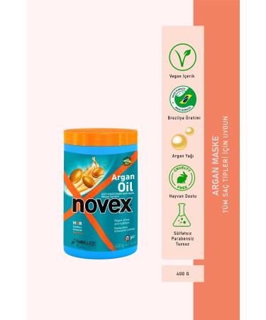 NOVEX Argan Oil - Hair Mask with Repairing Argan Oil for Damaged and Processed Hair 400g