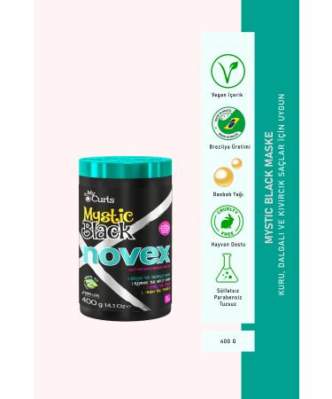 NOVEX Mystic Black - Hair End Repairing Hair Mask for Damaged Dry Hair 400g
