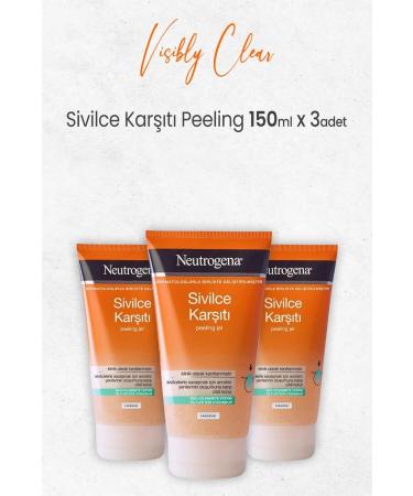 Neutrogena Visibly Clear Anti-Acne Peeling 150 ml x 3 Pieces