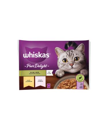 Whiskas Pure Delight Sliced Selection Chicken and Salmon Wet Food in Bags 340 g