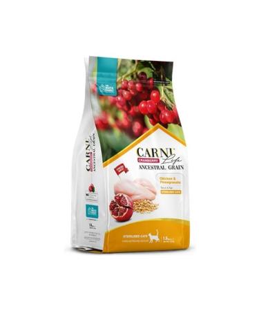 CARNI LIFE Carni Life Ancestral Grain Cranberry Chicken Meat & Pomegranate Sterilized Adult Cat Food 1.5 Kg