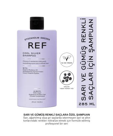 REF STOCKHOLM Cool Silver Shampoo 285 Ml Special Shampoo for Blonde and Silver Colored Hair