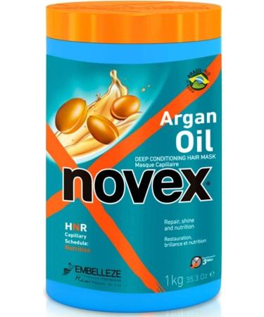 NOVEX Argan Oil - Hair Mask with Repairing Argan Oil for Damaged and Processed Hair 1kg - Buy Online on GoSupps.com
