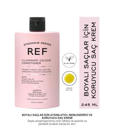 REF STOCKHOLM Illuminate Colour Conditioner 245 Ml Brightening Moisturising and Protective Care for Dyed Hair