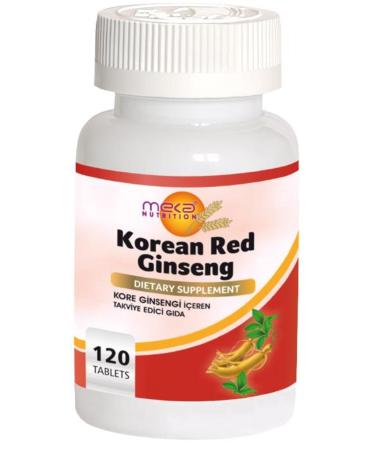 Meka Nutrition Korean Red Ginseng 120 Tablets Red Korean Ginseng