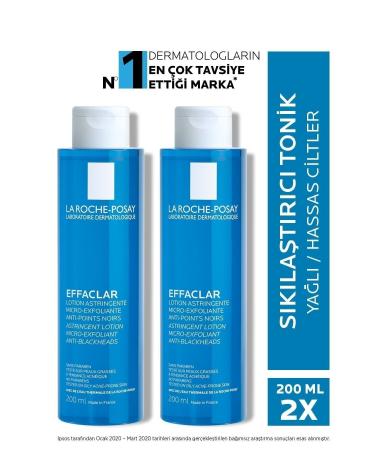 La Roche Posay Oily/Acne Prone Skin Pore Tightening Toner 2x 200 ml - Buy Online on GoSupps.com