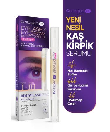 Collagen Life New Generation Collagen Caffeine Keratin Vitamin E Containing Eyebrow & Eyelash Serum