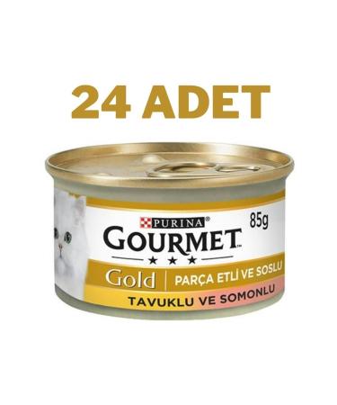 Gourmet Salmon Chicken Pieces Cat Canned Food 24x85 Gr - FarmaPets