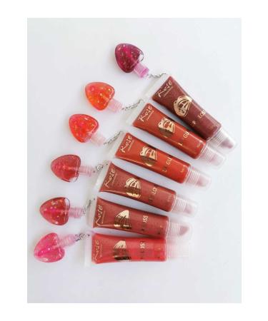 Roesia Rose Cosmetics Rose 6 Colorful Glitter Lip Gloss - Heart Lip Gloss