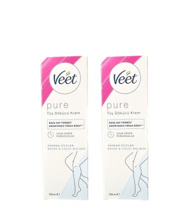Veet Hair Removal Cream Pure Sensitive Skin 100 Ml x2 Pieces