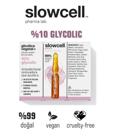 Slowcell Glycolic Acid Hemp Stem Cell Regenerating Repair Peeling Ampoule Serum 3 Pieces X 2 Ml - Buy Online on GoSupps.com