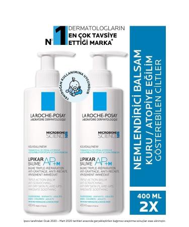 La Roche Posay Atopic-Prone Skin Lipikar Baume Balsam Lotion 400 Mlx2..