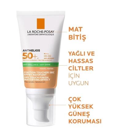 La Roche Posay Anthelios SPF 50+ Tinted Very High Protection Face Sun Cream for Oily Skin 50''ML.. - Buy Online on GoSupps.com