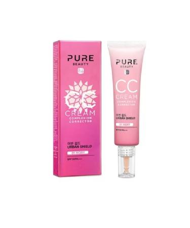 PURE BEAUTY Medium Concealer CC Cream (SPF 50) for Correcting Uneven Skin Tone: Ivory (30 ml)
