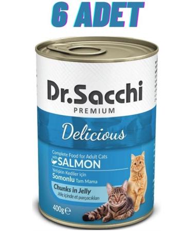 Dr. Sacchi Dr.Sacchi Canned Cat with Salmon 6x400 Gr