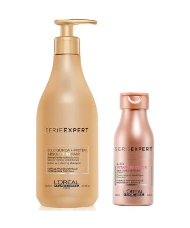 L'oreal Professionnel Repairing Gold Shampoo for Damaged Hair 500 Ml + Vitamino Shampoo 100 ml