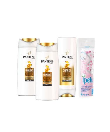 Pantene Repair and Protection Shampoo 500 ml x 2 + Hair Care Cream 470 ml + Make-up Cotton - Buy Online on GoSupps.com