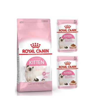 Royal Canin Kitten Kitten Cat Food 2 Kg + Kitten Wet Food 2 Pieces (original)