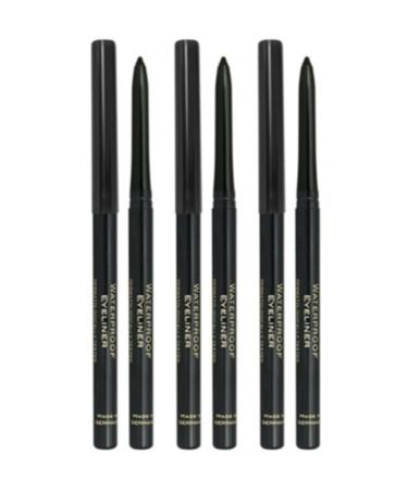 Golden Rose Waterproof Black Eyeliner - Waterproof Automatic Eyeliner No: 01 X 3 Pieces