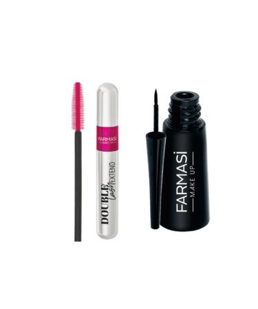 Farmasi Double Lash Extend Double Effect Mascara + Thick Tip Deeplook Dipliner 4.5 G (Set of 2)