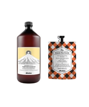 Davines Alfaluna Davines NaturalTech Purifying Shampoo 1000ml 71213+ The Quick Fix Circle Mask 50ml 77006