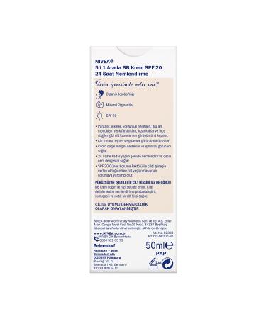 NIVEA Essentials BB Cream 24 Hour Moisture + Radiance Light Tone Day Face Care Cream 50 ml - Buy Online on GoSupps.com