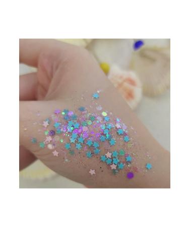 hbtasarim Glitter Gel Eyeshadow Silvery Eyeshadow Blue Stars - Buy Online on GoSupps.com