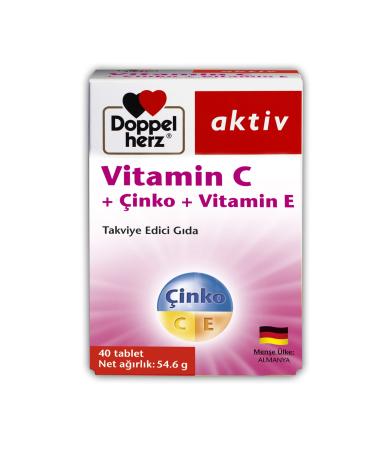 Doppelherz Active Vitamin C + Zinc + Vitamin E / 40 tablets