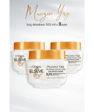 Elseve Miraculous Oil Nourishing Pre-Bath Mask Coconut 300 ml x3 Pieces