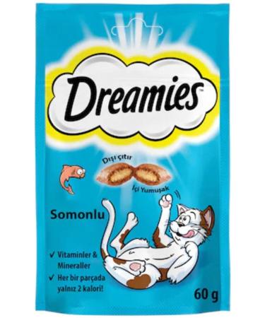 Dreamies Salmon Cat Reward Food 60 Gr 6 Pieces - Buy Online on GoSupps.com
