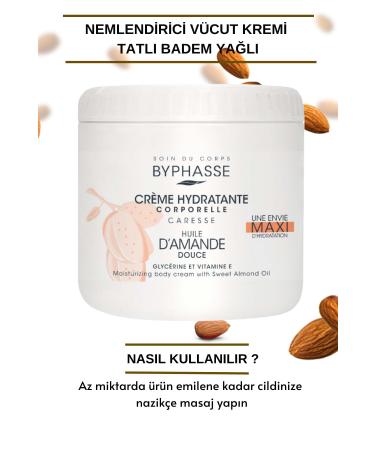 BYPHASSE Moisturizing Body Cream Sweet Almond Oil 500ml - Buy Online on GoSupps.com