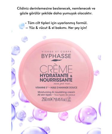 BYPHASSE Vitamin-E Moisturizing Cream for Face Body and Hands 250ml - Buy Online on GoSupps.com