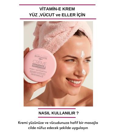 BYPHASSE Vitamin-E Moisturizing Cream for Face Body and Hands 250ml - Buy Online on GoSupps.com