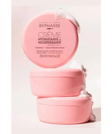 BYPHASSE Vitamin-E Moisturizing Cream for Face Body and Hands 250ml - Buy Online on GoSupps.com
