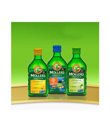 Mollers Omega 3 Apple Flavored Fish Oil 250 ml - Buy Online on GoSupps.com