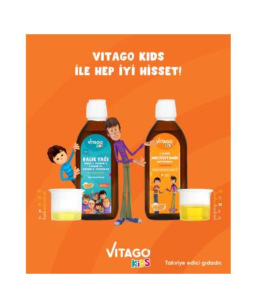 Vitago 2 Pack Kids Fish Oil + Multivitamin Syrup - Buy Online on GoSupps.com