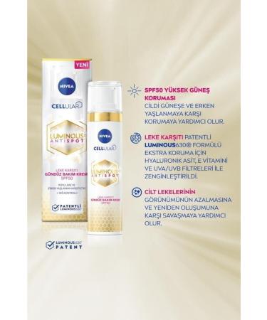 NIVEA Luminous630 Anti-Blemish SPF50 Day Face Cream 40 ml and Brightening Night Cream Skin Tone Match - Buy Online on GoSupps.com