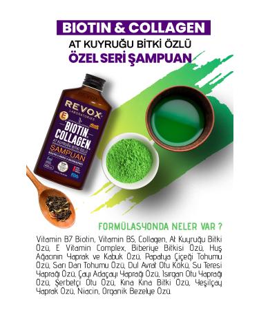 Revox Biotin Collagen Horsetail Plant Extract Anti-Hair Loss Fast Growth Plumping Shampoo 2 Pieces - Buy Online on GoSupps.com