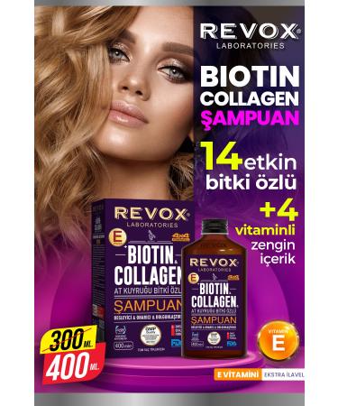Revox Biotin Collagen Horsetail Plant Extract Anti-Hair Loss Fast Growth Plumping Shampoo 2 Pieces - Buy Online on GoSupps.com